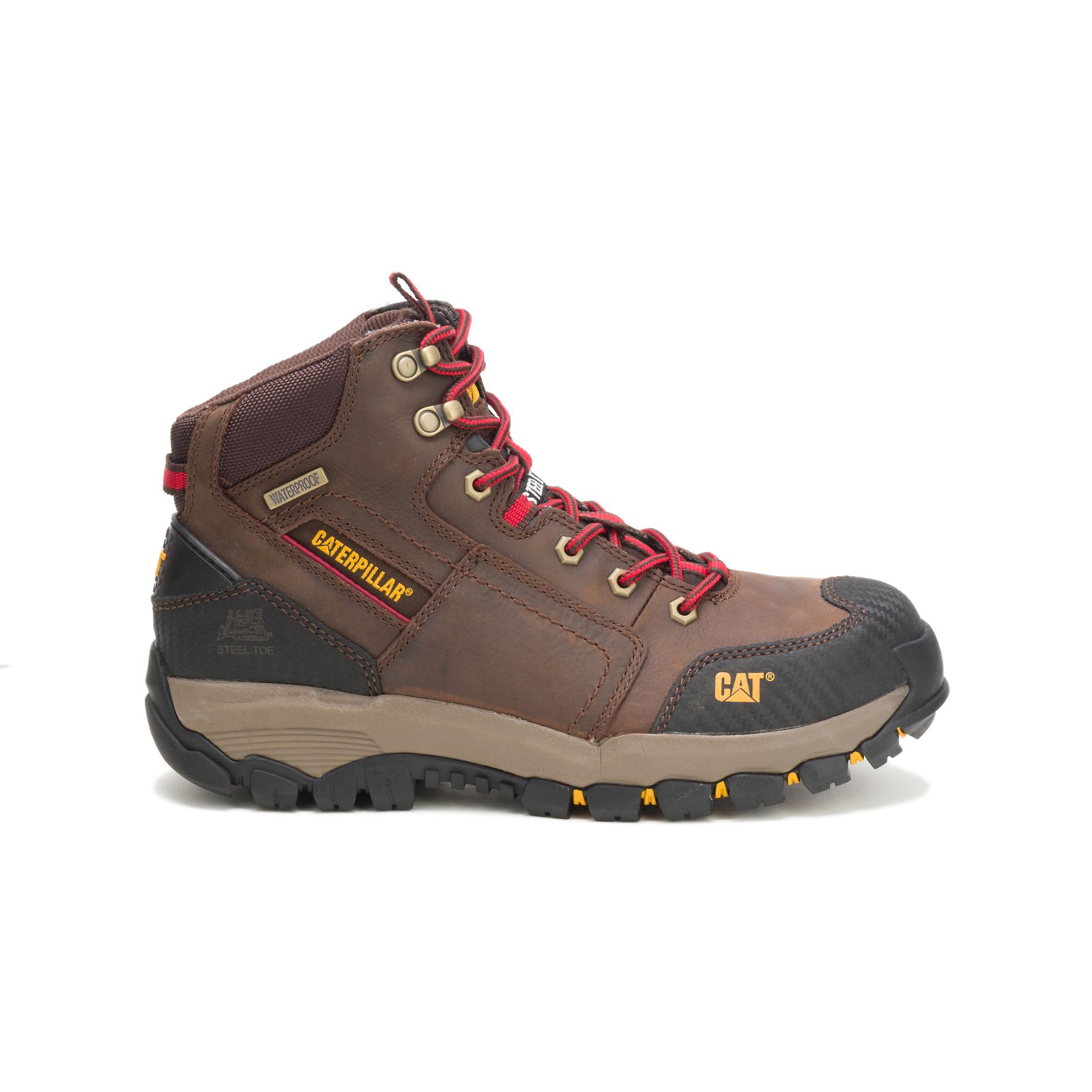 Caterpillar Men's Navigator Mid Waterproof Steel Toe Steel Toe Boots Brown CAT-61892